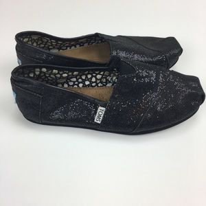 TOMS Classic Black Glitter
